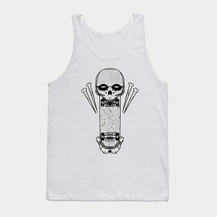 Skateboard and skull Tank Top